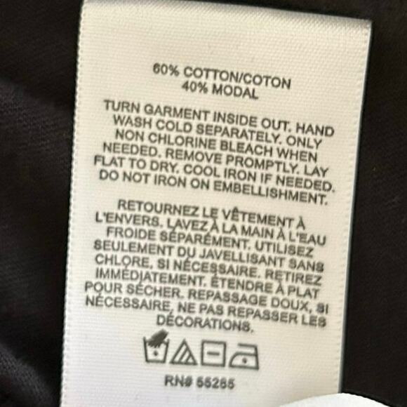 Express Women Tshirt Top Short Sleeve Sequin Black Grunge Princess Punk Size XS - Picture 6 of 7